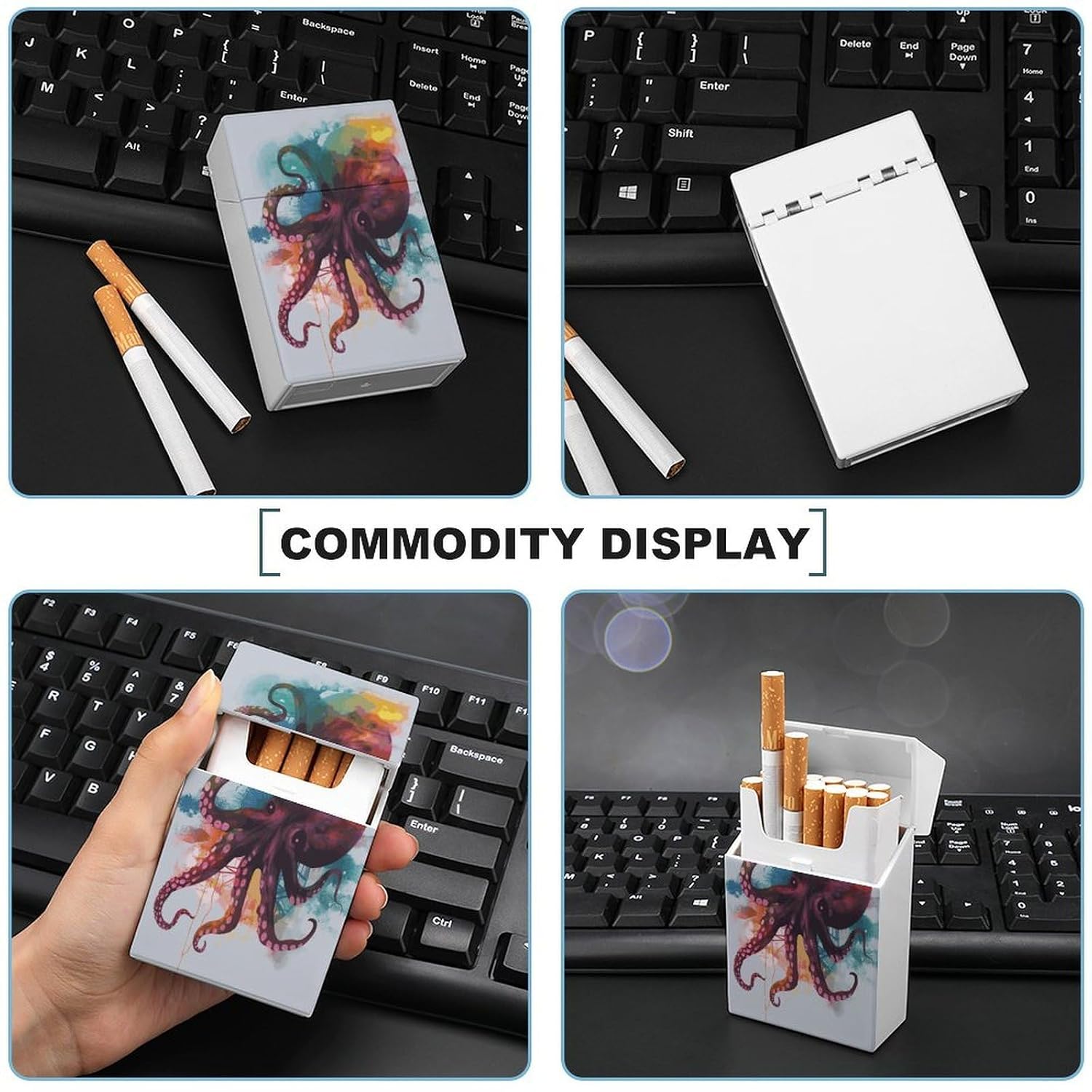 Abstract Colorful Octopus Cigarette Case Plastic Cigarette Holder image 5