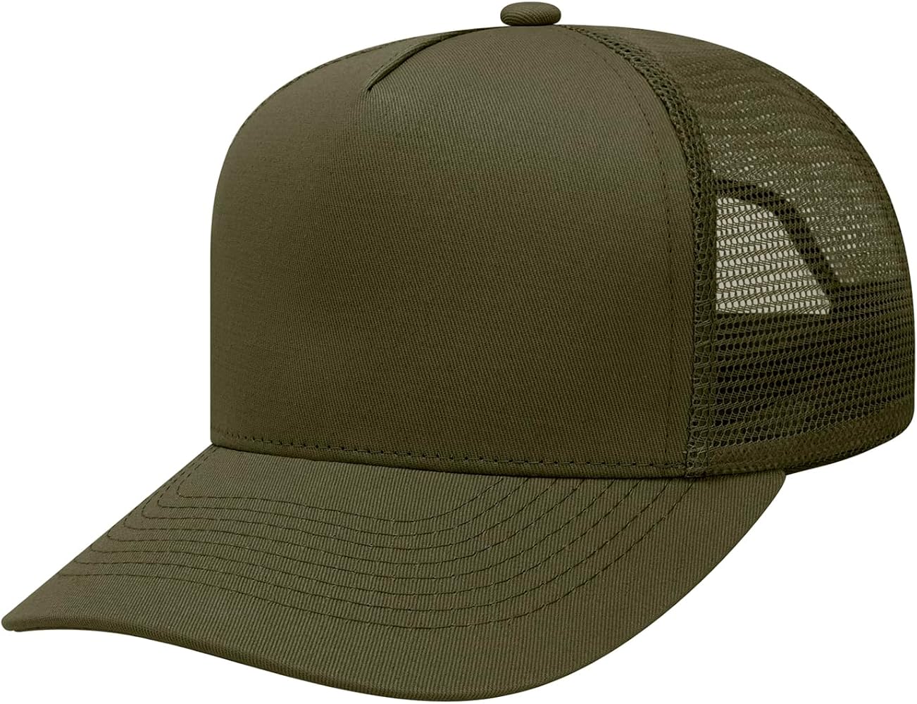 TopTie Snapback Baseball Cap Mid Profile Mesh Back Cotton Twill