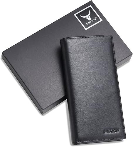 Miniatura 7 de HISCOW Billetera larga Bifold con 15 ranuras para tarjetas de crédito piel de becerro italiana