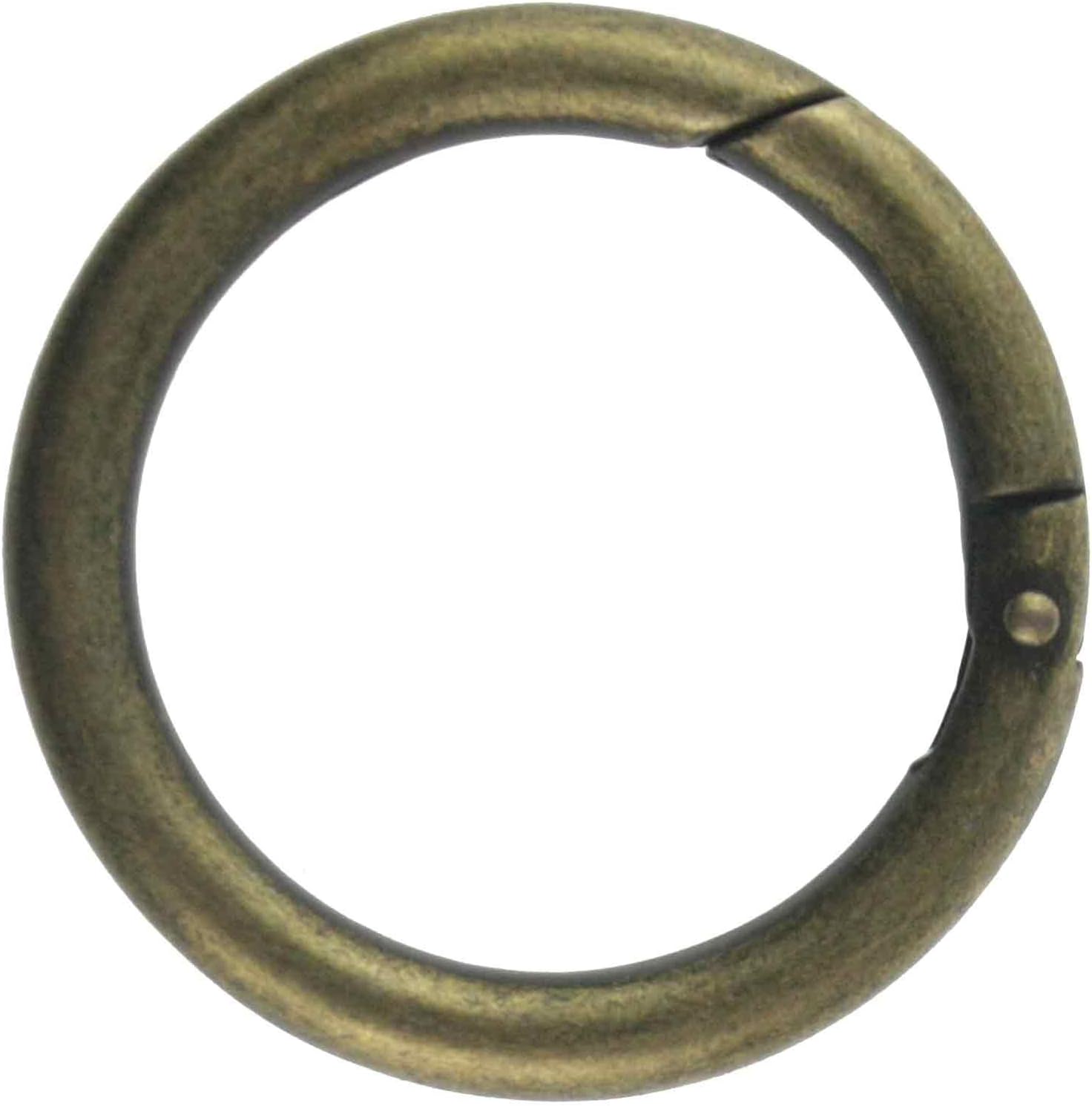 10 Pcs - 1.5" 38mm Gate O Ring Round Carabiner Snap Clip Trigger Spring Keyring Buckle (Bronze)