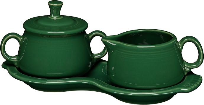 Retired 4-Piece Sugar Bowl and Creamer Set with Tray by Fiesta