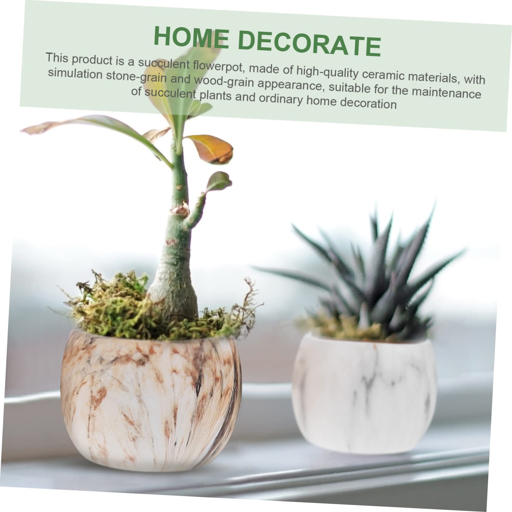 IMIKEYA Ensemble De Mini Pots De Fleurs pour Bonsaïs - Jardinière en Céramique avec Effets De Grain Naturel