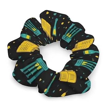 Colorful Satin Scrunchies Science Math Physical Chemical Biology for Women Elastic Hair Bands, Party Favors Hair Accessories for Daily Wear