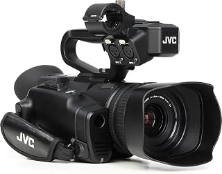 JVC GY-HM250 GY-HM250U UHD 4K Streaming Camcorder + 64GB SDXC Card + 62mm UV Filter + Memory Card Bag + Carry Case + Deluxe Cleaning Kit + Fibre Cloth Bundle, Black, GY-HM250