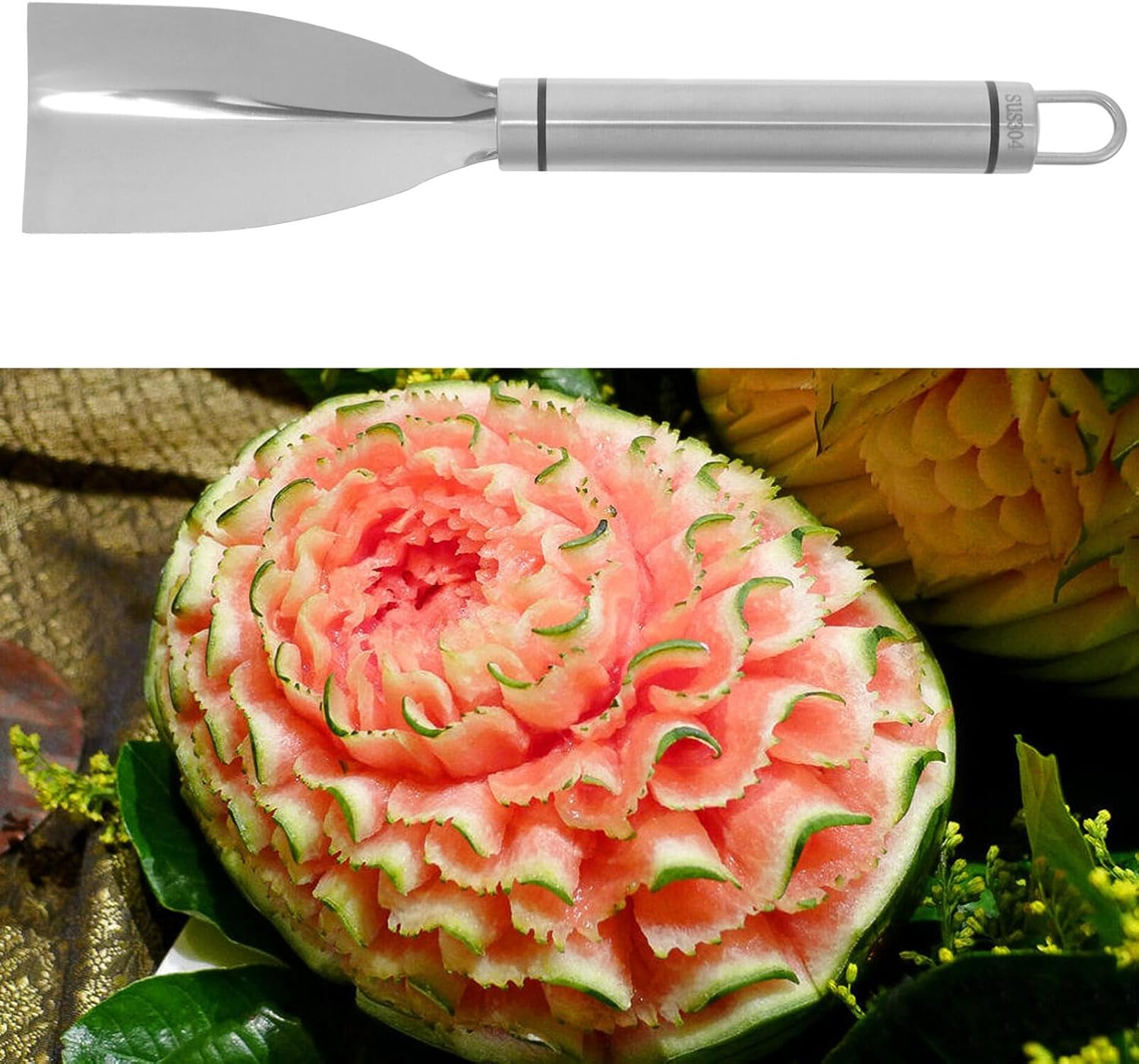 Uonlytech Stainless Steel Carving Tool for Kitchen Vegetable Shaping Cutter