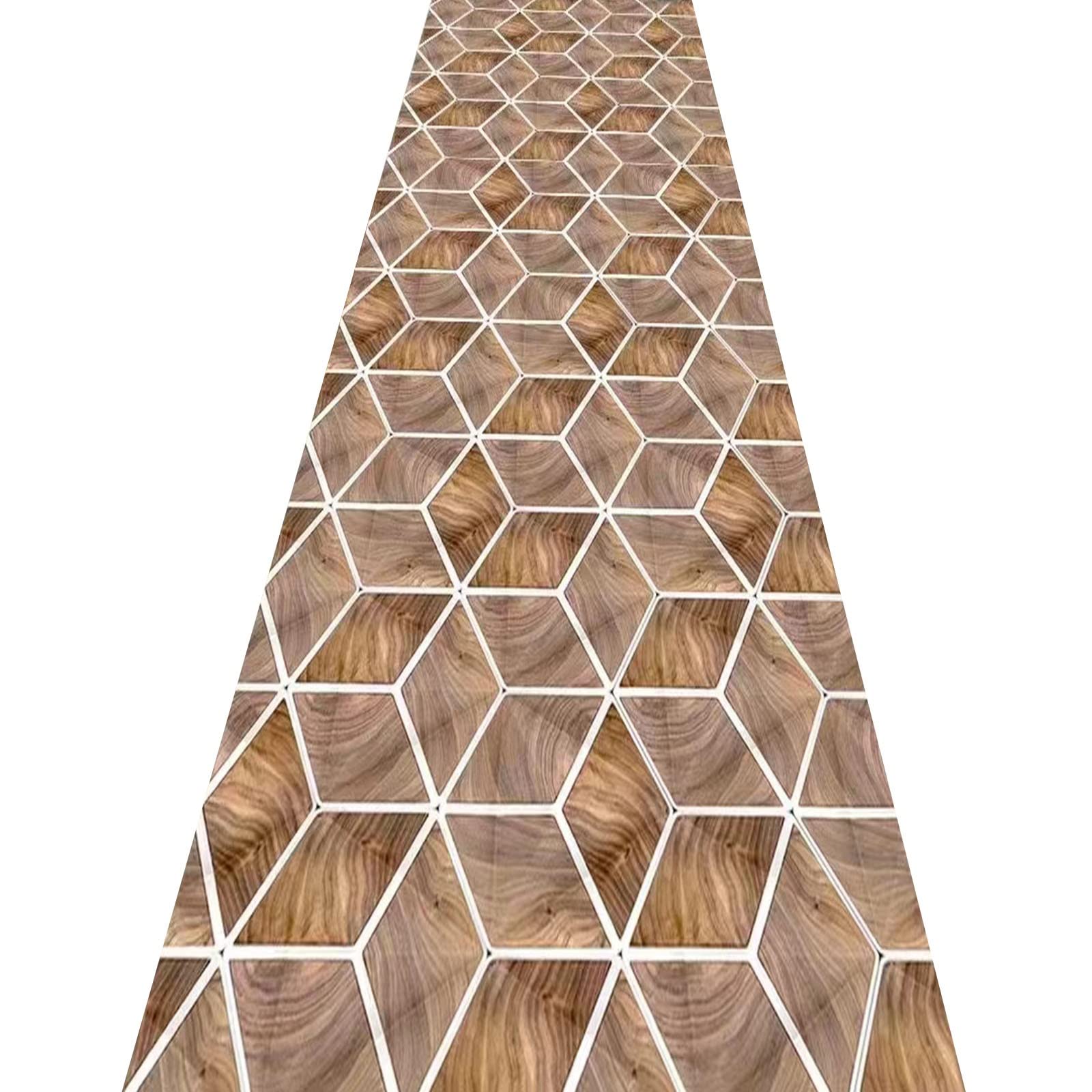 Alfombras de pasillo largo resistente al desgaste diseño madera veteada