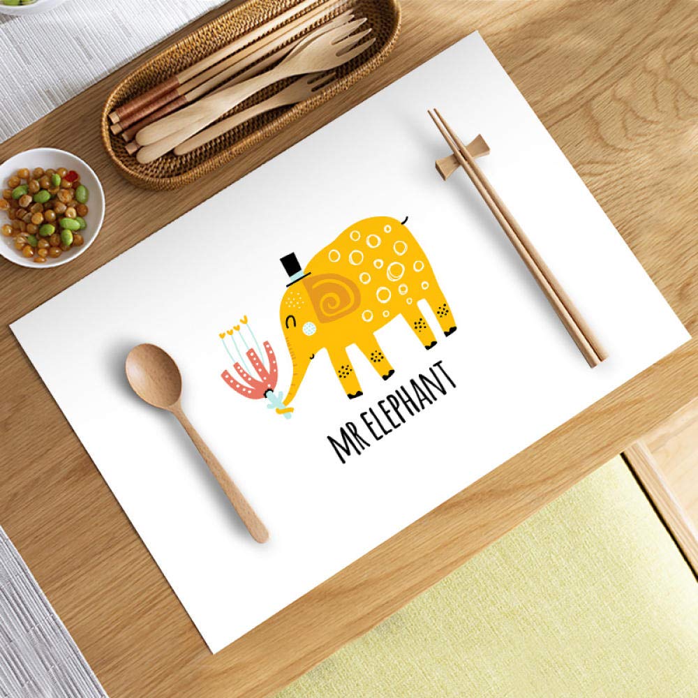 Lklnkvl Yr9 3 Placemats, Tasteless Waterproof Table Mat Western Cloth Coaster Student Pvc Anti-Scald Heat Insulation Home-Yr9-1_35*45Cm(,35 * 45Cm)