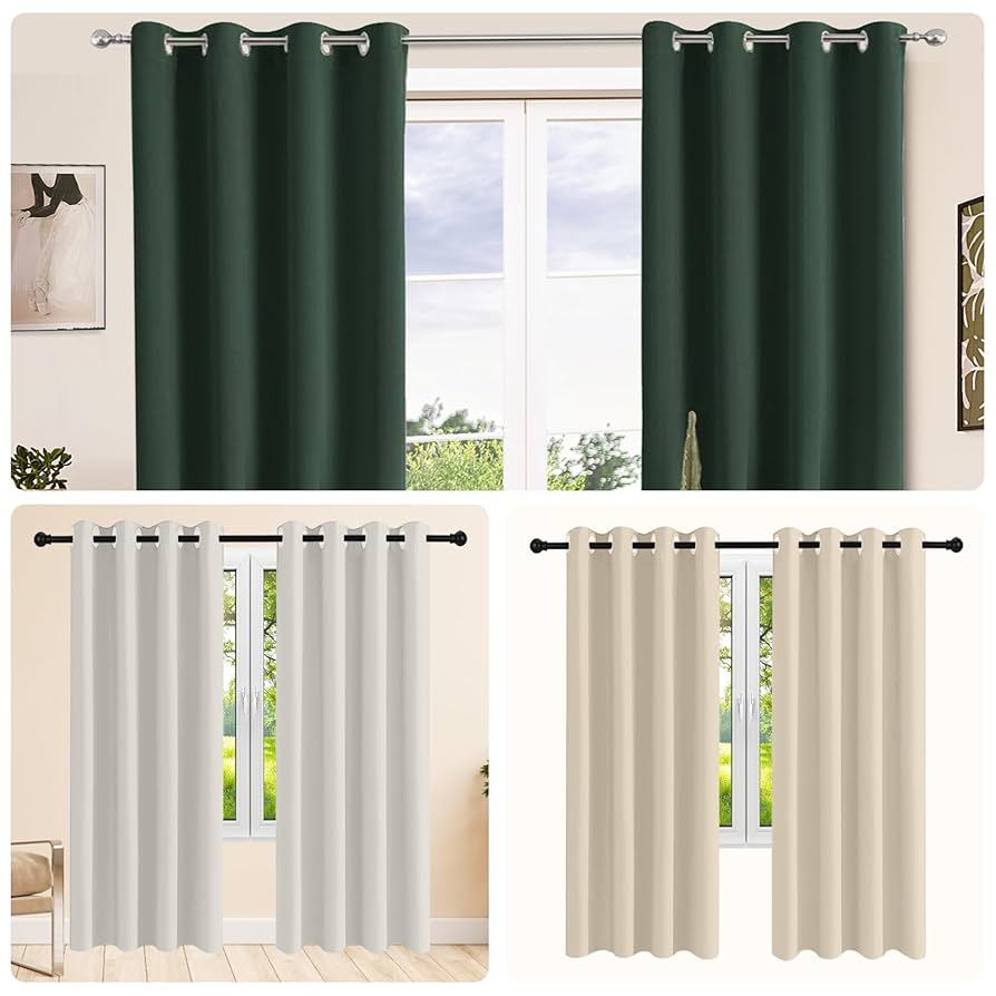 遮光カーテン　1枚　一級遮光　グレー 厚手 防寒 断熱 Amazon｜Hansleep カーテン 遮光カーテン 1級遮光 厚手 断熱