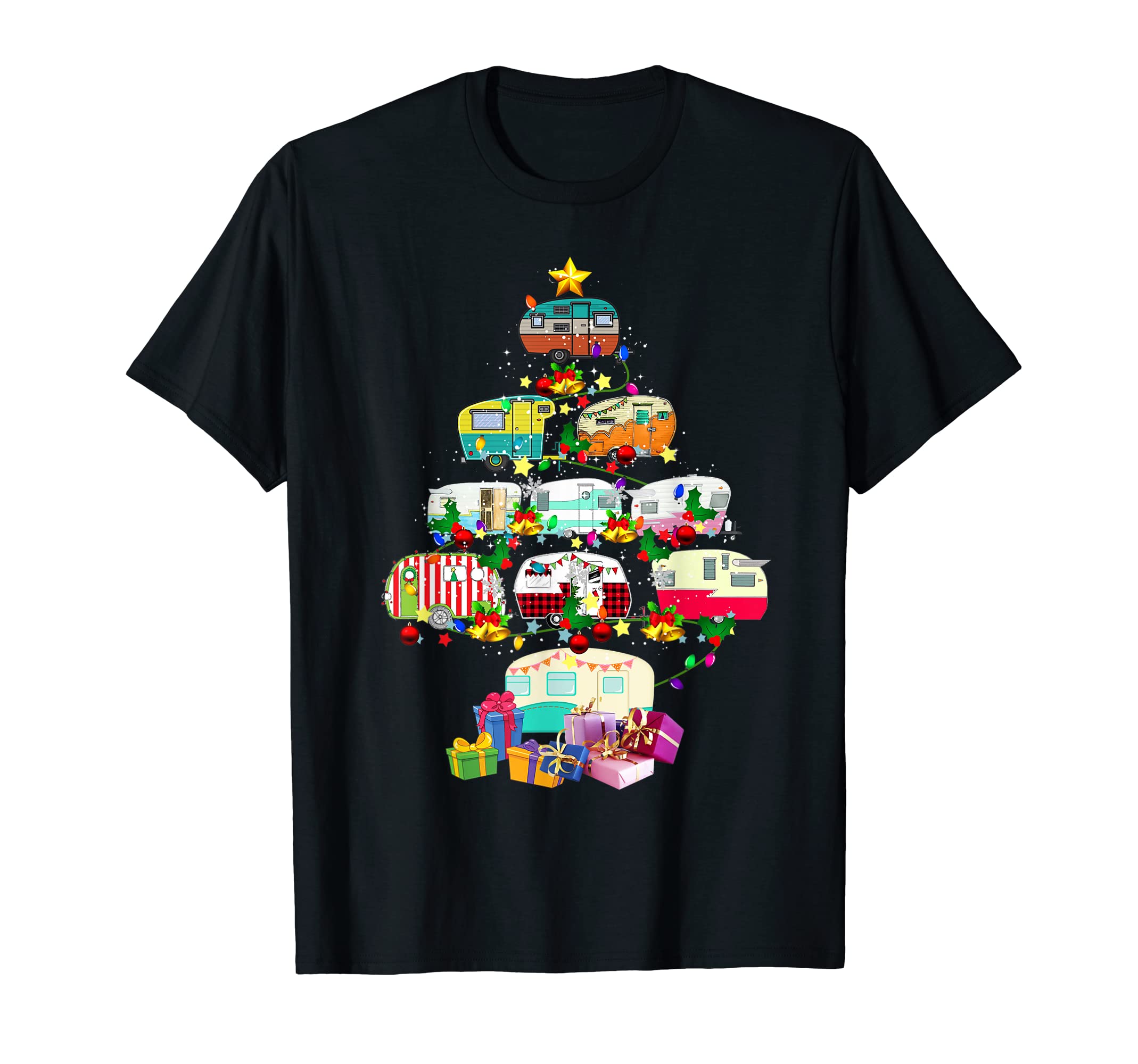 Christmas Camping Lover X-mas Camping Truck Tree Camper Gift T-Shirt
