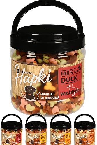 FLAMINGO Hapki golosinas - Galletas con Pato - 550GR - Tomado Especial - sin Gluten - sin azúcares añadidos
