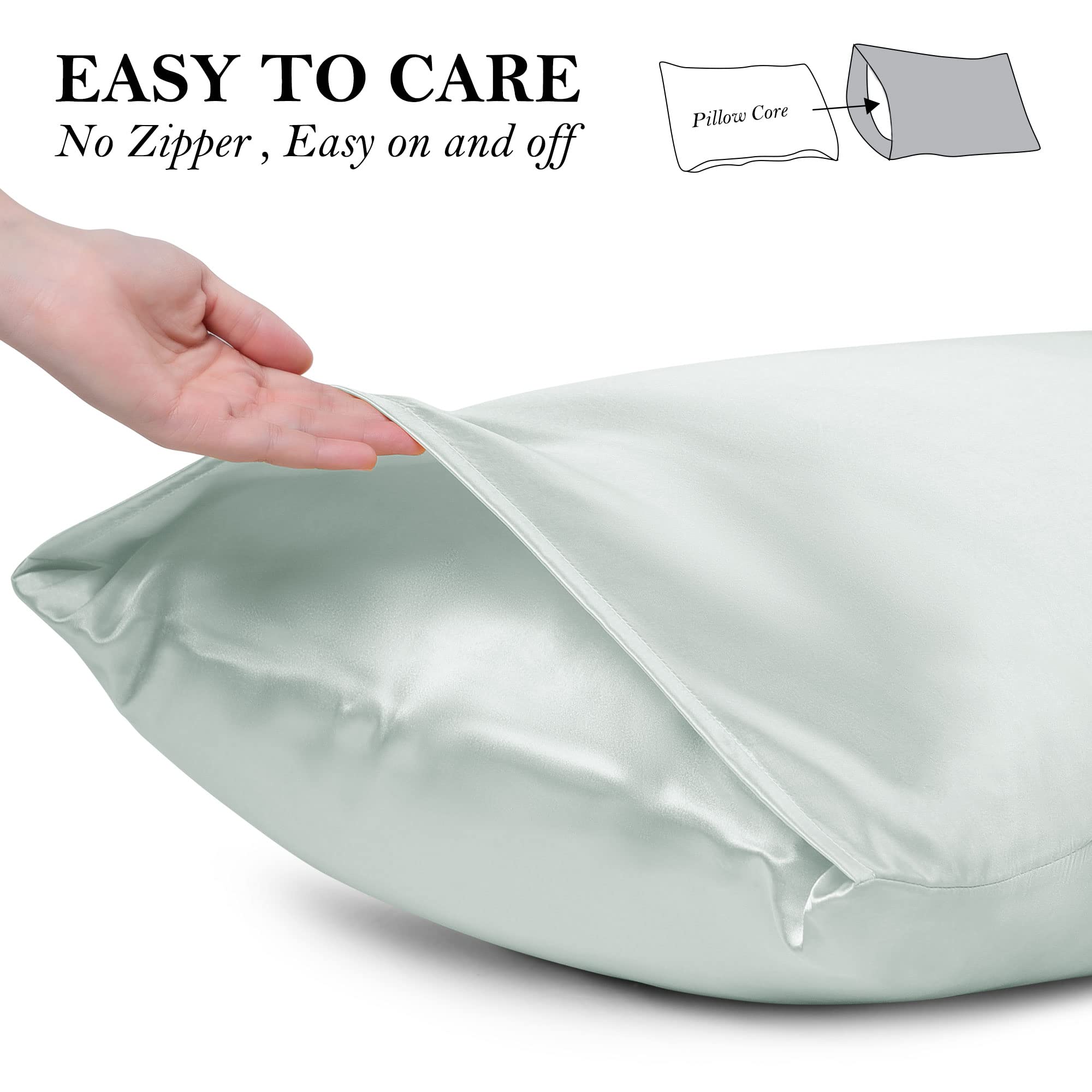 PiccoCasa Satin Pillowcase Set Of 2 With Eye Mask & Scrunchie - Standard 20x26 Inch, Hair & Skin Care