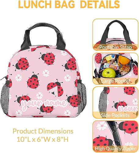 Miniatura 10 de Lonchera con aislamiento para niños, con correa para el hombro, lonchera aislada para niños, color blanco, reutilizable, para la escuela