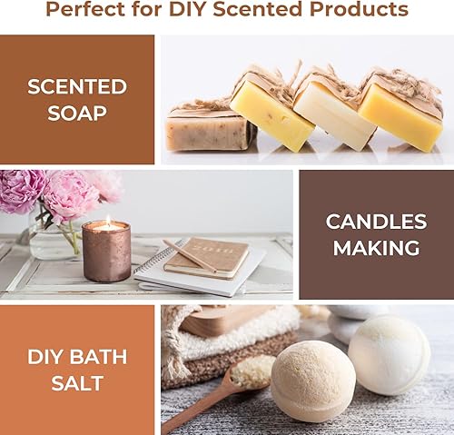 Miniatura 4 de Harvest - Juego de aceites aromáticos de primera calidad para difusor, velas, fabricación de jabón, aromas de panadería otoñal, aromaterapia, aceite