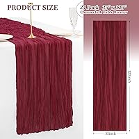 Vista 67 de Showgeous 10 Pack Baby Pink Cheesecloth Table Runner 10FT Long Semi-Sheer Gauze Table Runner Boho or Rustic Wedding Decor for Wedding Decor Arch