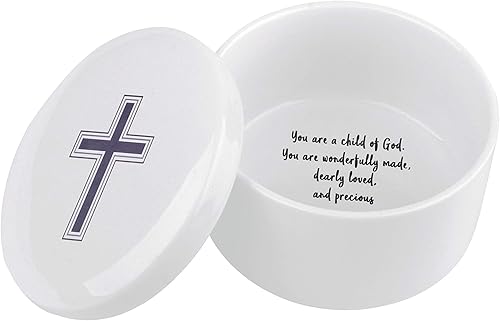 Miniatura 3 de Recuerdo de primera comunión para niñas y niños, bautismo preciosos momentos, caja de cerámica de joyería para jugar al hijo de Dios, cumpleaños de