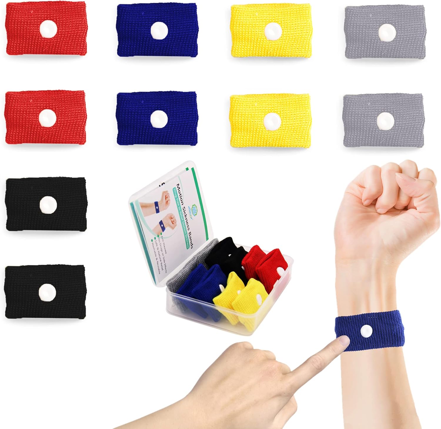 KONGDY Motion Sickness Bands, Sea Sickness Wristbands for Cruise, Anti