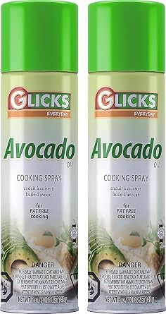 Glicks Avocado Spray Oil, 5 oz 2 Pack | Non Stick Cooking Spray | Cold Pressed Avocado Oil | Keto and Paleo Diet Friendly | Kosher for Passover | Great for Sauteing, High-Heat Cooking