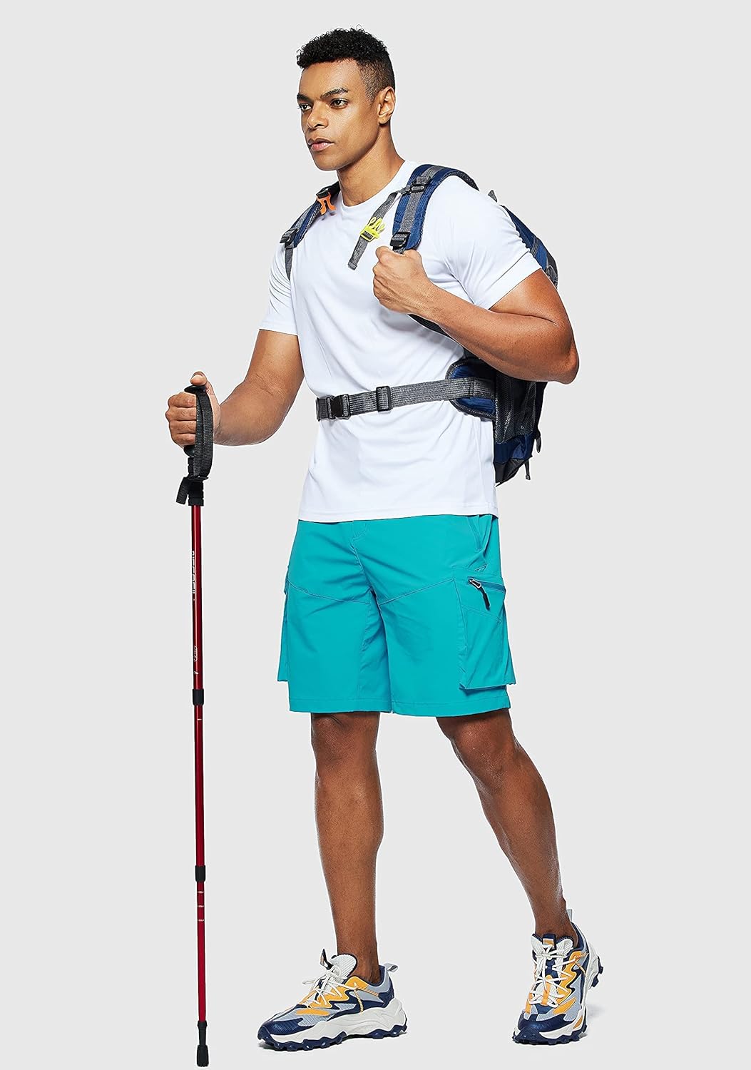 Pudolla Men's Hiking Cargo Shorts Quick Dry Outdoor Travel Shorts for Men with Multi Pocket for Fishing Camping Casual - Image 6