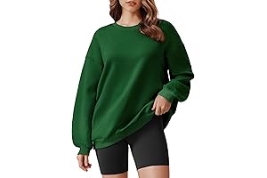 Cozy Comfort: Plain Green Sweatshirt for Women