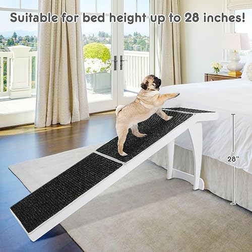 Miniatura 4 de TOFUUMI Rampa para perros para cama, rampa plegable para mascotas, escaleras para perros, rampa, escalones portátiles para perros adecuados para