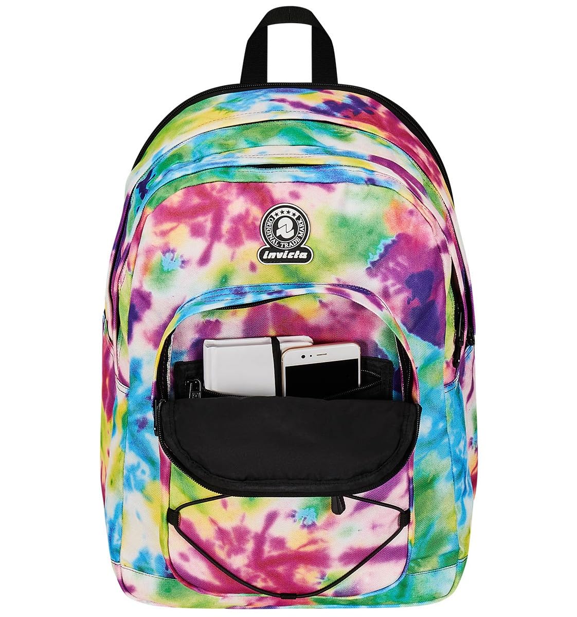 Invicta Zaino Scuola Dial Multicolore, Doppio Scomparto, Tasca Porta PC + Astuccio Scuola 3 Scomparti, Azzurro e Viola, Bambina Ragazza