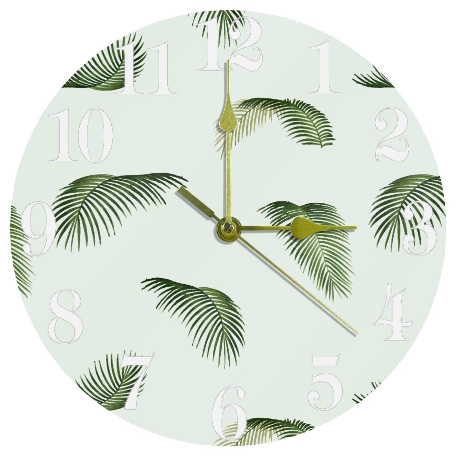Horloge murale à quartz motif jungle, apportez une touche de nature élégante dans votre maison