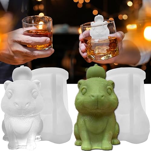 Miniatura 16 de Bandeja de moldes de silicona para cubitos de hielo de cangrejo 3D para whisky, cóctel, bebida, bar; detalles ricos. Divertido molde de animales