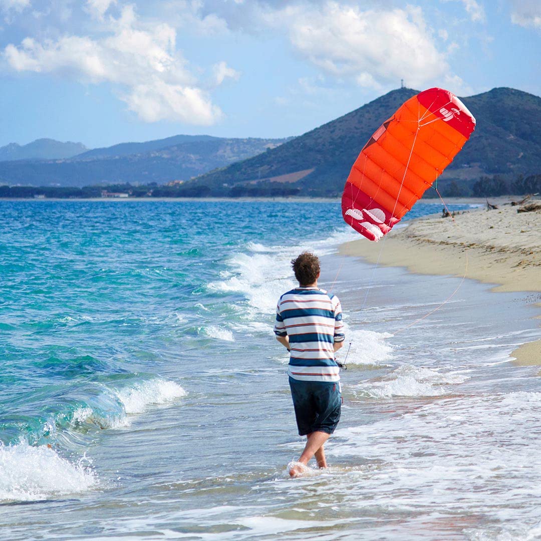 HQ HQ4-Kites Hydra, Größe 300, 350, 420, Dreileiner Lenkmatte Trainerkite, Perfekter Einstieg ins Powerkiten an Land oder im Wasser, inkl. 200kp Dyneemaschnüre 3x20m auf 3-line Controlbar 50cm