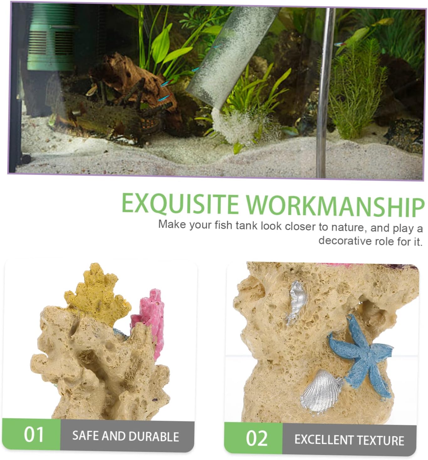 4pcs Aquarium Landscaping Coral Fish Tank Plants Aquarium Ornament Faux Plants Fish Tank Fake Coral Aquarium Accessory Decor Aquarium Supply Accessories False