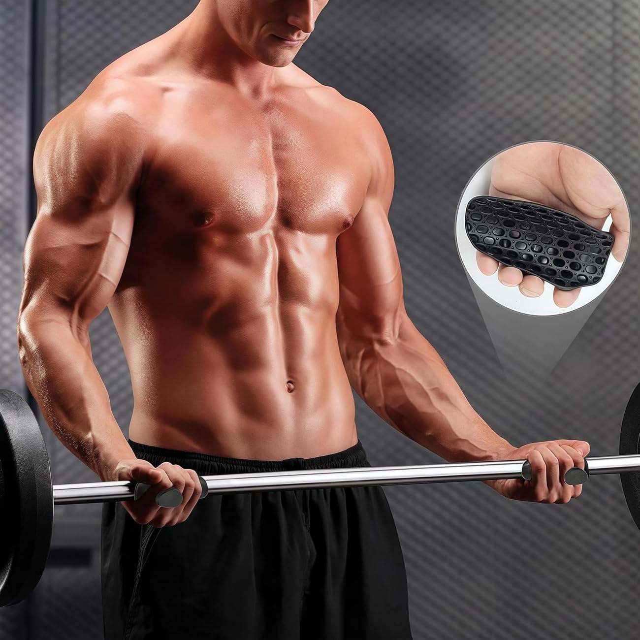 Suporte de Borracha para Muscula&ccedil;&atilde;o, Protetor de M&atilde;os Antiderrapante sem  Dedos, Ergon&ocirc;mico para Academia, Crossfit e Treino | Amazon.com.br