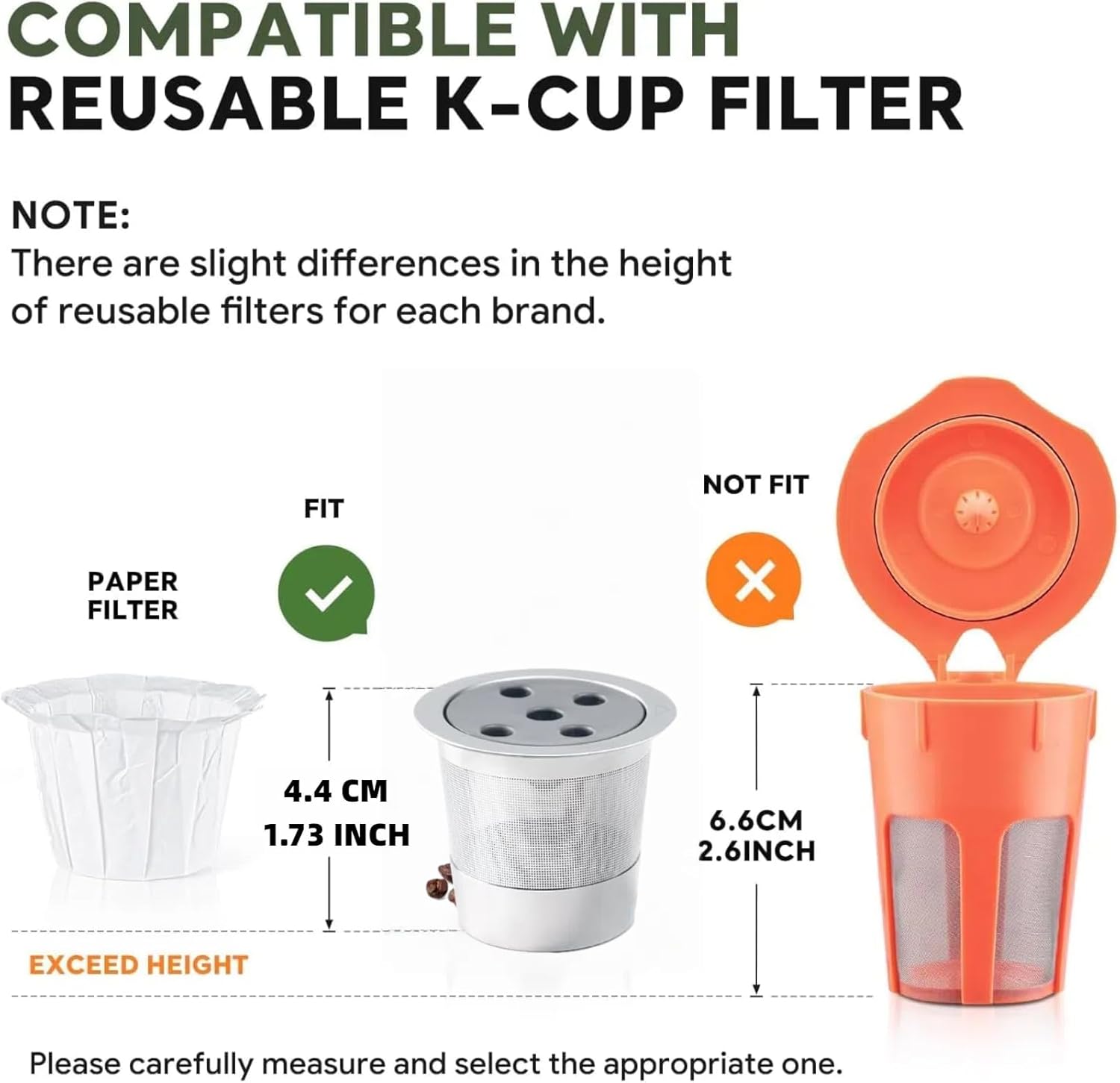 Disposable Paper Coffee Filters K Cup Paper Filters for K-eurig Single Brewer Reusable Cups, K-Cup Coffee Pods, Fit Most K eurig Single Serve Filter Brands Coffee Pods (White 100 count, Small) - Image 5