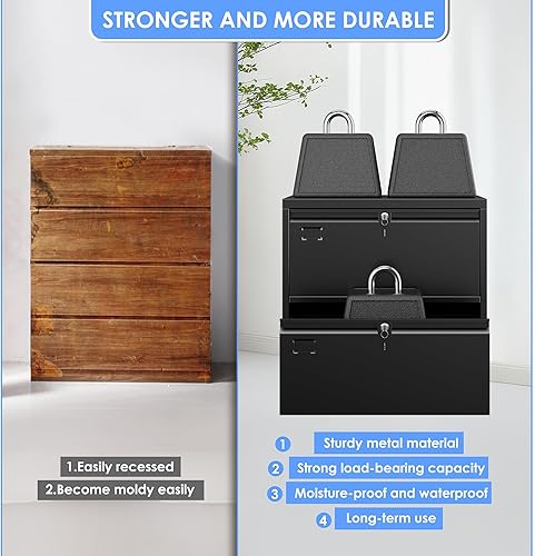 Vista 74 de SUXXAN Archivador de 4 cajones, gabinete de almacenamiento vertical de metal con cerradura, archivador vertical de acero para oficina y hogar