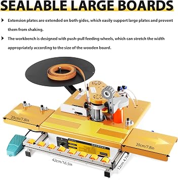 YUCHENGTECH Edge Banding Machine Automatic Tape Breaking Edge Banding Machine With Microcomputer Control 110V