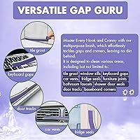 Vista 4 de Cepillo de limpieza para huecos de hendiduras, cepillo de limpieza para espacios pequeños, cepillo de limpieza de hendiduras finas y de larga