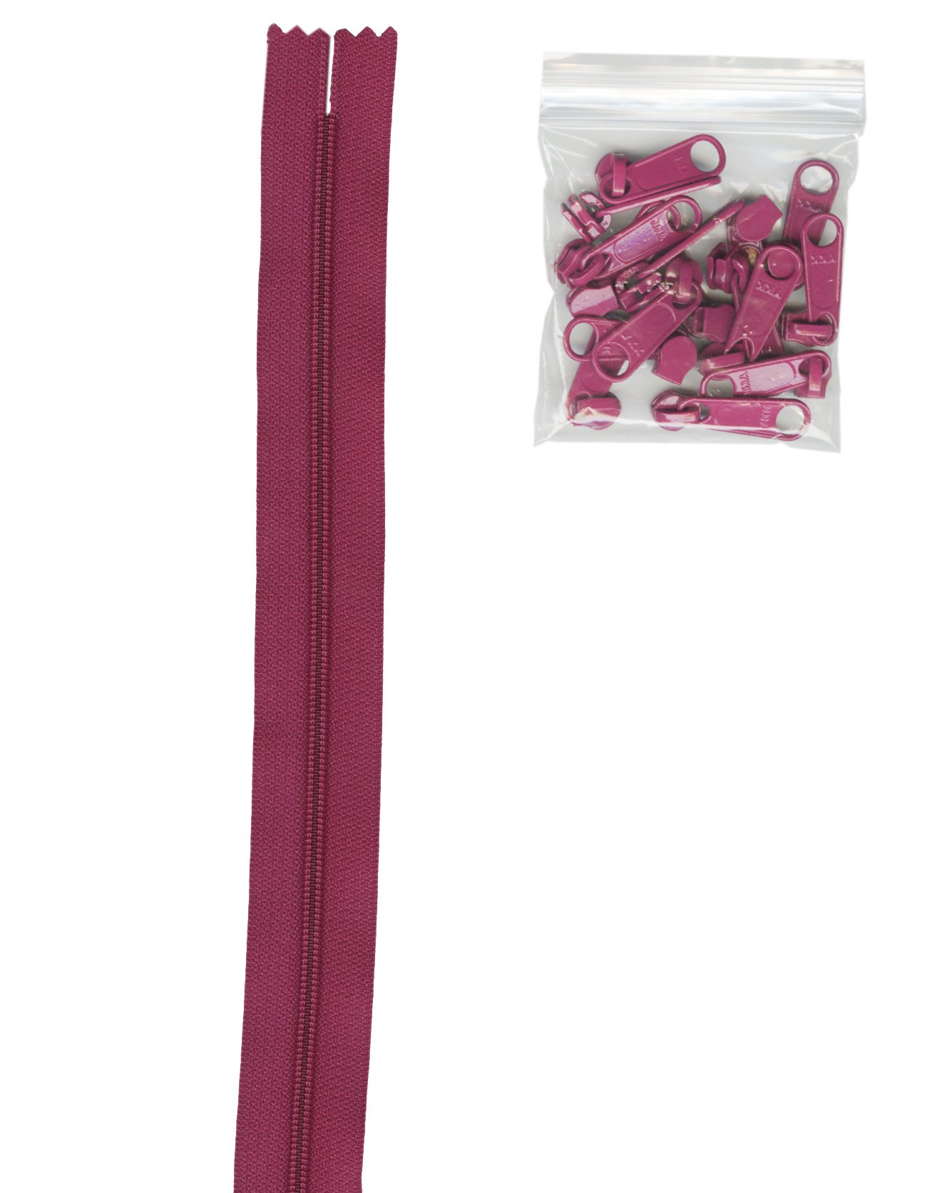 Patterns ByAnnie 4 yards of 16mm #4.5 Zipper Chain and 16 Ex-Large Wild Plum