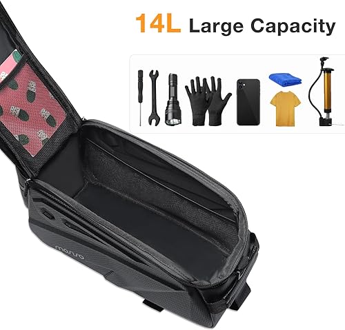 Miniatura 2 de MOSISO Bolsa para portabicicletas, bolsa impermeable para maletero de bicicleta, bolsa de maletero de bicicleta, bolsa de asiento trasero de EVA de