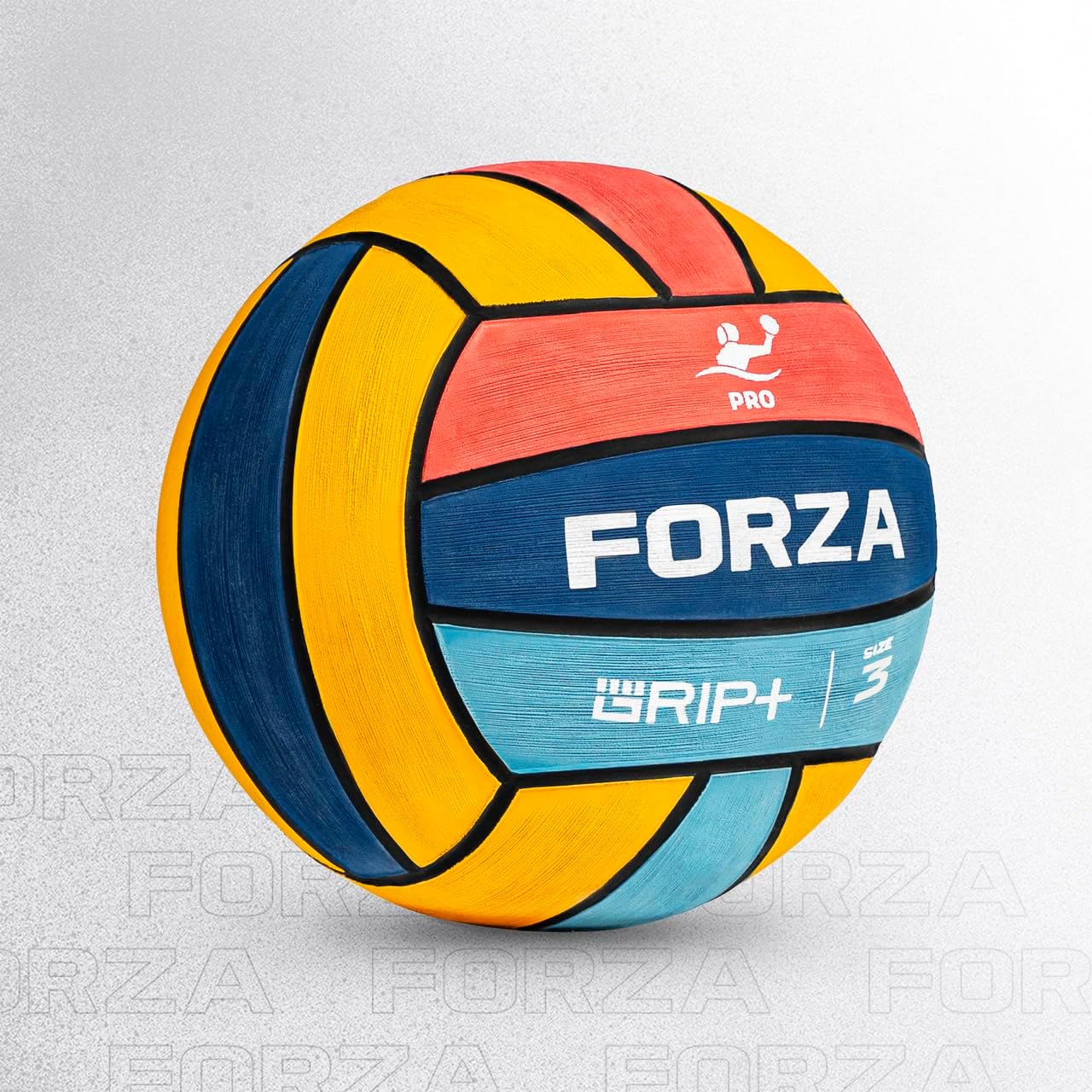 FORZA Water Polo Pro Match Ball | Olympic-Quality, Durable Rubber Blend, with Grip+ Technology - FINA Approved for All Ages