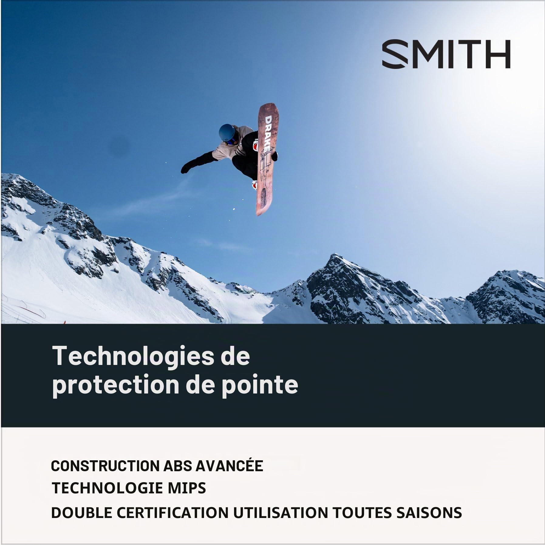 Smith - Casque Ski/Snow Rodeo MIPS Matte Black Homme - Homme - Noir