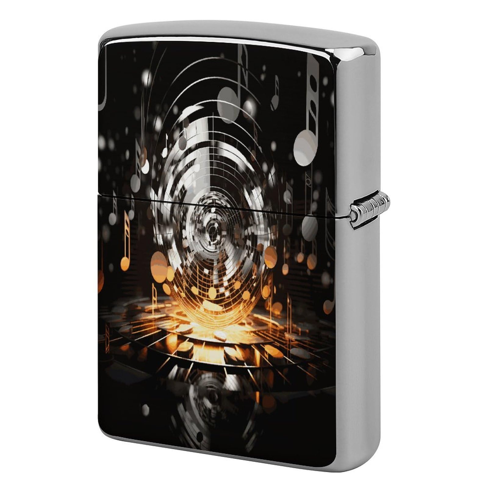 Fekiloot Style Musical Theme Music Clefs Lighter Case Cover Metal Lighter Case