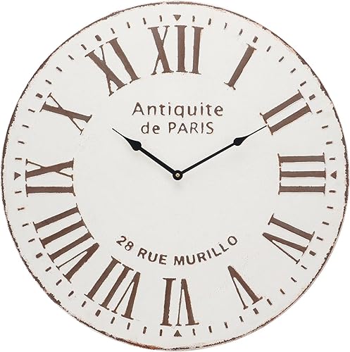 Miniatura 1 de Reloj de pared de 22 pulgadas  Reloj decorativo redondo de metal para decoración de sala de estar, reloj analógico de cuarzo silencioso sin tictac