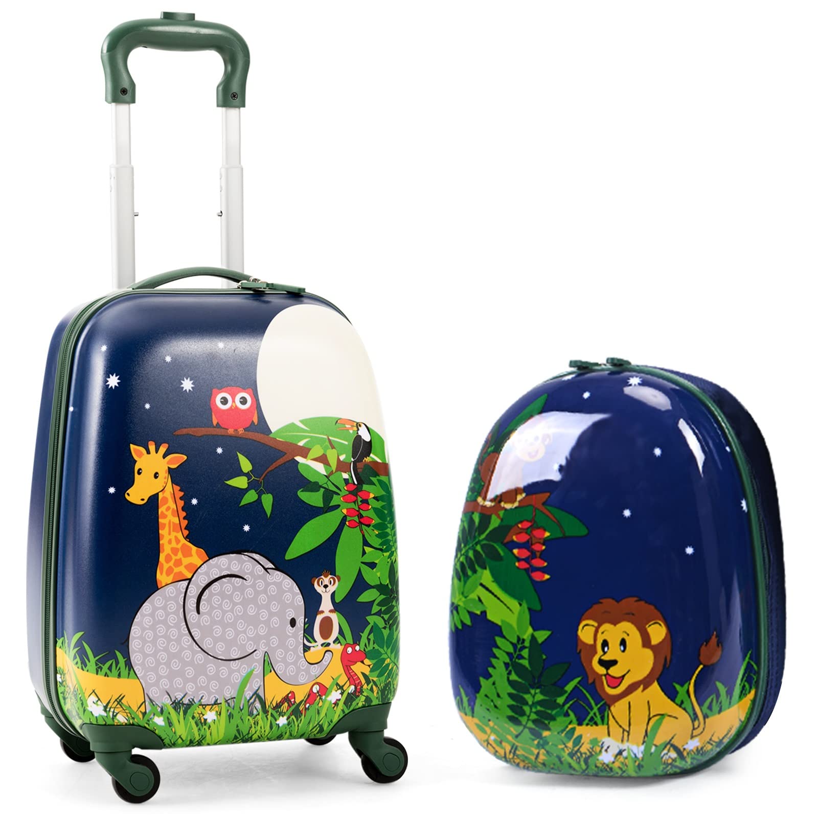 Valise à Roulettes Enfant – Transformable En Jouet, Pédales Pliables, Grande Capacité (Marron)