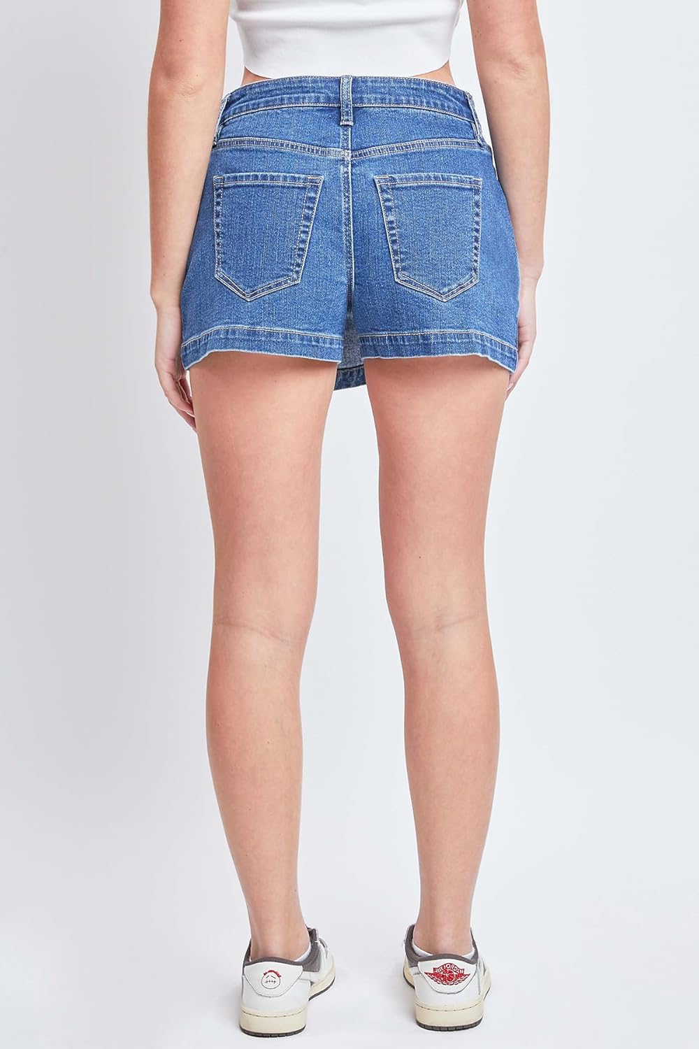 YMI Women's Denim Wrap Skort, Medium Blue, 11 - Image 4