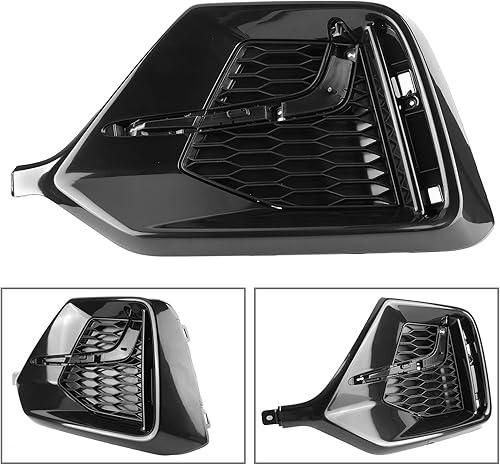 Miniatura 6 de Vorally 2 pares de cubiertas de luz antiniebla del lado del conductor y del pasajero, bisel de luz antiniebla, negro, izquierda y derecha, repuesto