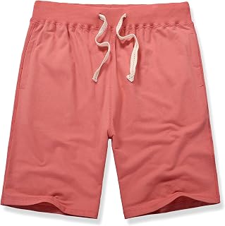 Men's Casual Classic Shorts Athletic Cotton Sweat Shorts with Drawstring