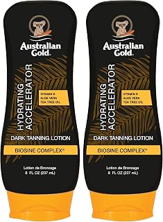 Dark Tanning Accelerator Lotion, 2020 Formula, 8 Fluid Ounce, Classic Cocoa Dreams (Pack of 2)
