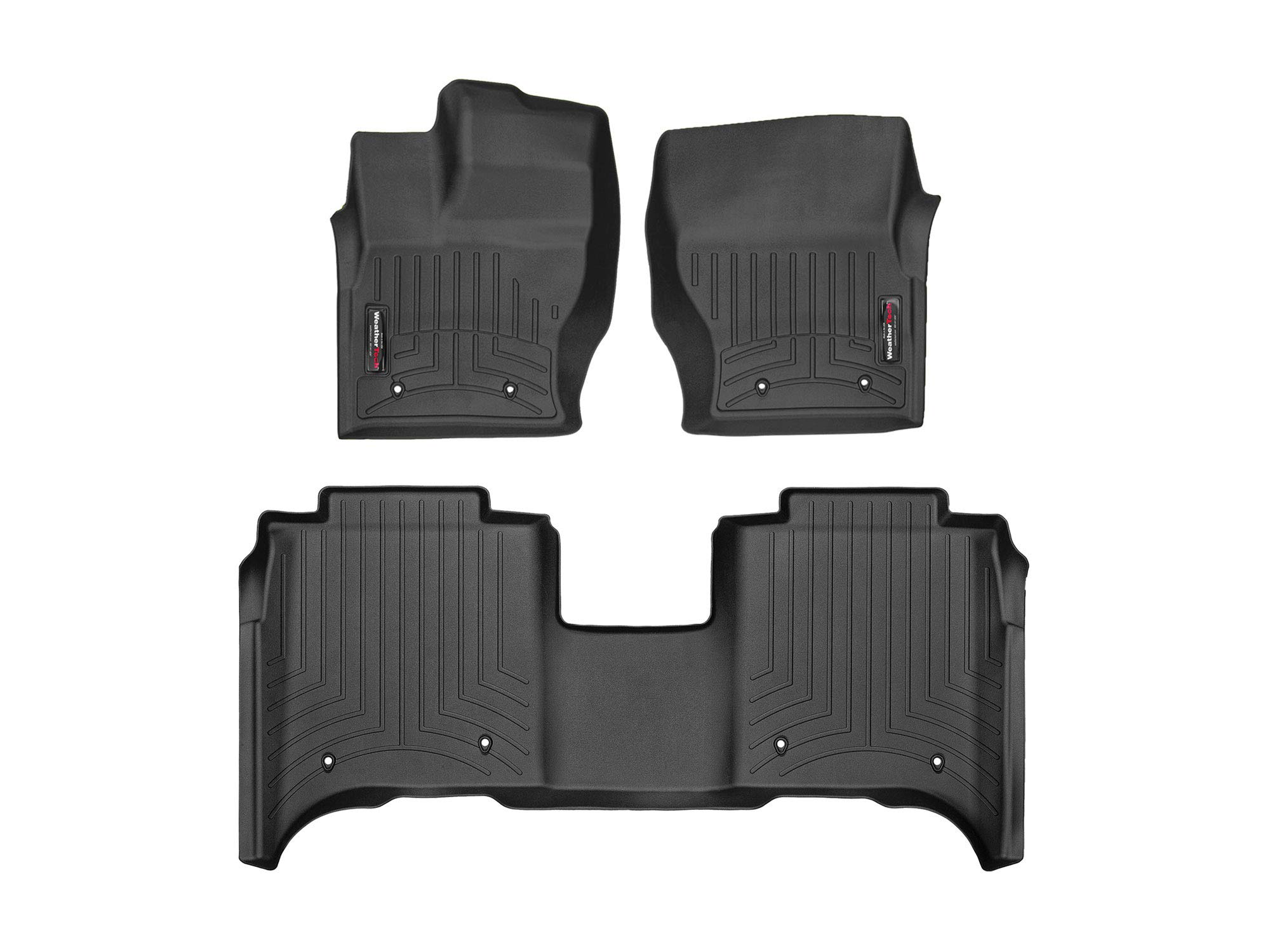 WeatherTech Custom Fit FloorLiners for Land Rover Range Rover - 1st & 2nd Row (44480-1-8), Black