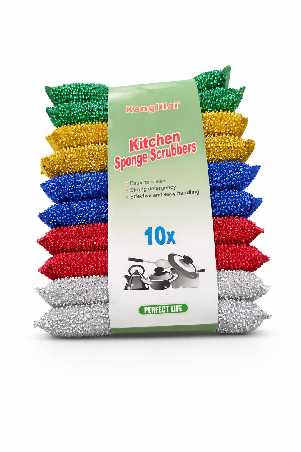Steel Wire Kitchen Scrubber 10 Pcs | Heavy Duty Metal Sponge for Dishwashing | Rust Resistant Stainless Steel Scrub Pad for Utensils, Kadhai, Tawa & Cookware Cleaning-image-49