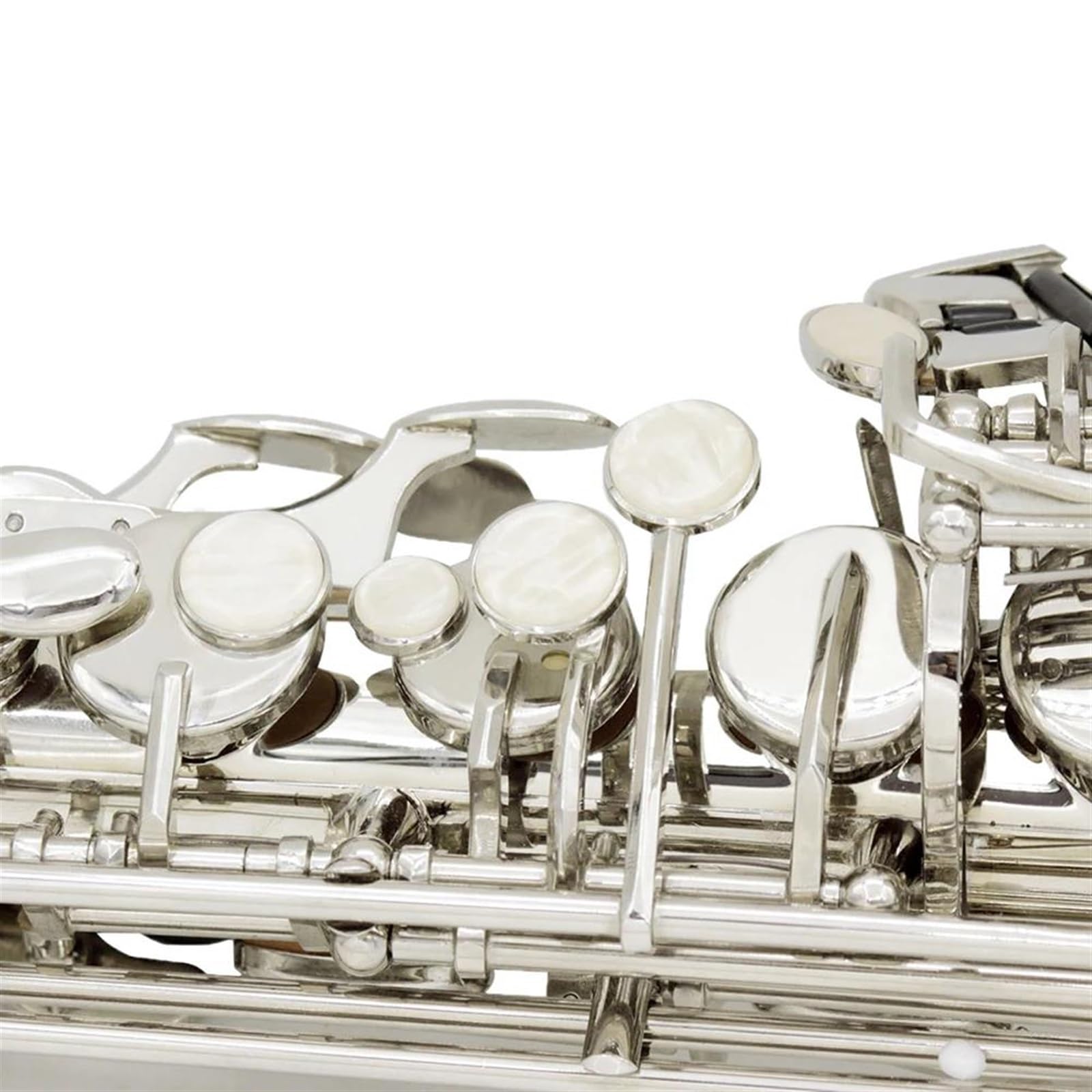 Saksofon Saksofon Altowy Eb Mosiądz Posrebrzany E Płaski Saksofon Muzyczny Instrument Dęty Drewniany Ze Skórzanym Etui Ustnik Stroiki