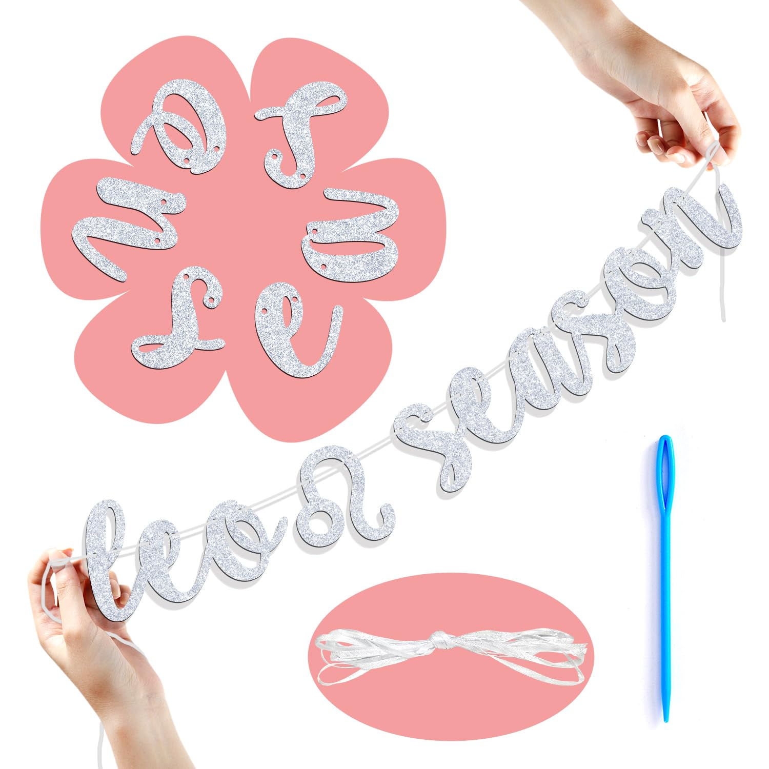 Leo Season Birthday Banner - Gold Glitter Zodiac Constellation Party Decoration Bunting, 6.5 Feet - View #3