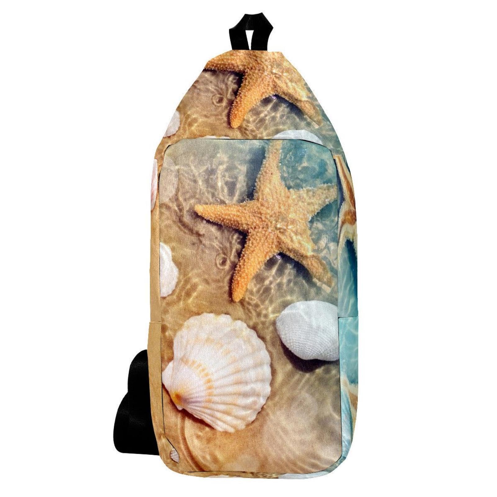 Sac à dos à bandoulière étoile de mer pour homme et femme, sac de plage multicolore 36cm - 6